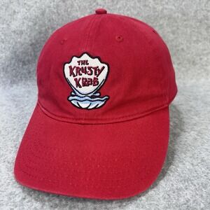 Nickelodeon Krusty Krab Hat Red Strapback Dad Cap SpongeBob Adult
